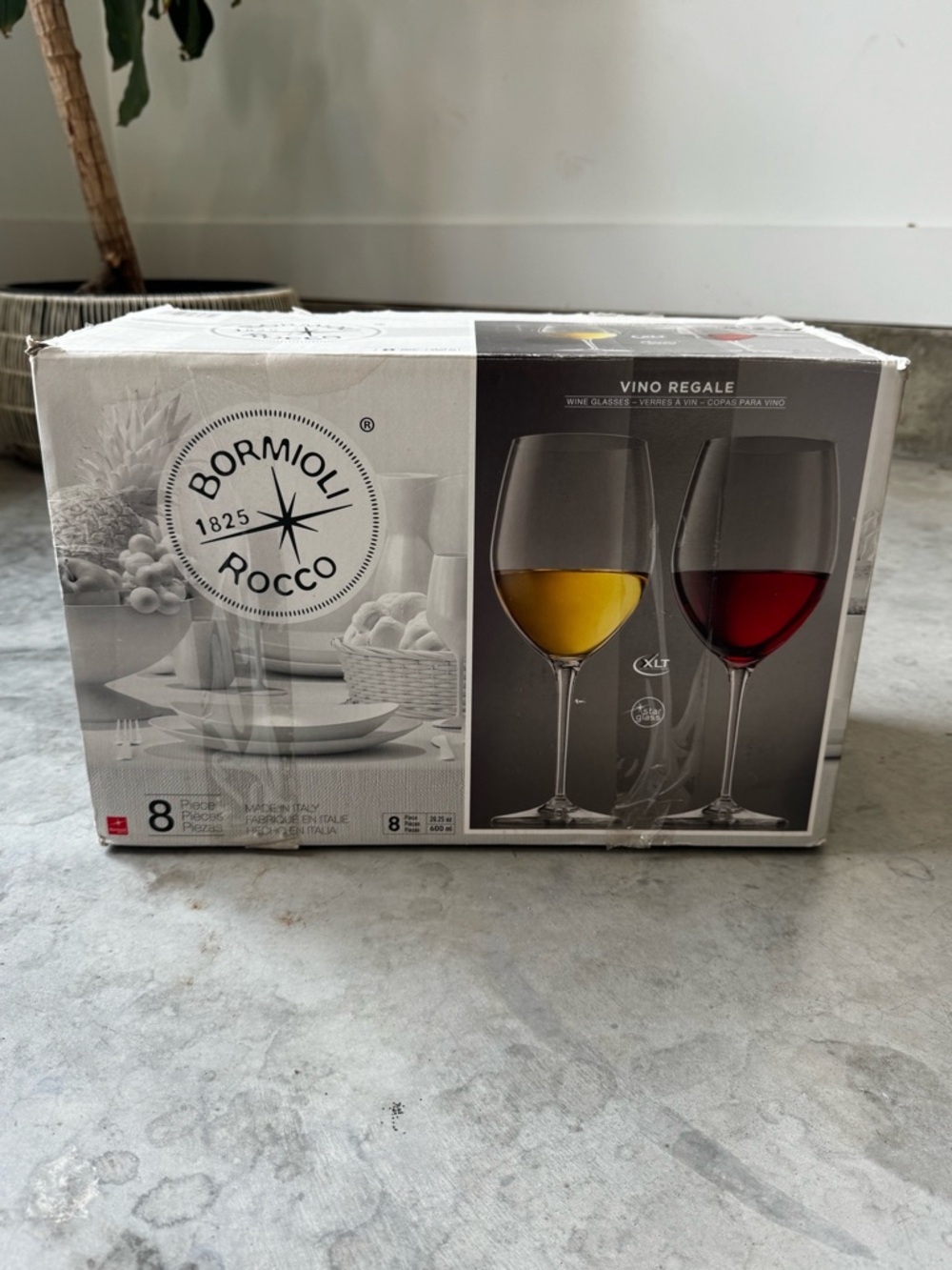BORMIOLI ROCCO Italian Wine Glasses - Clear (Set of 8)